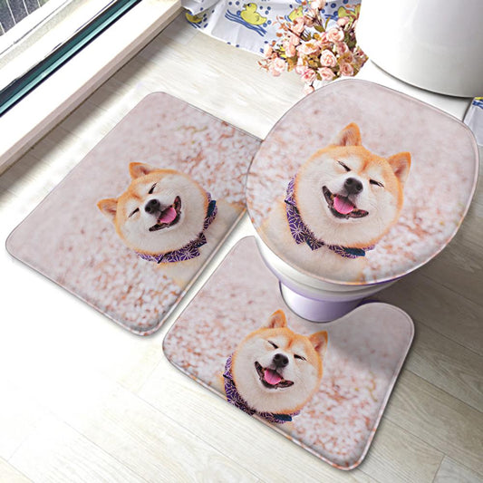 Custom Photo Bathroom Rug Set 3 Piece Personalized Non Slip Bath Mat Emporium Discounts
