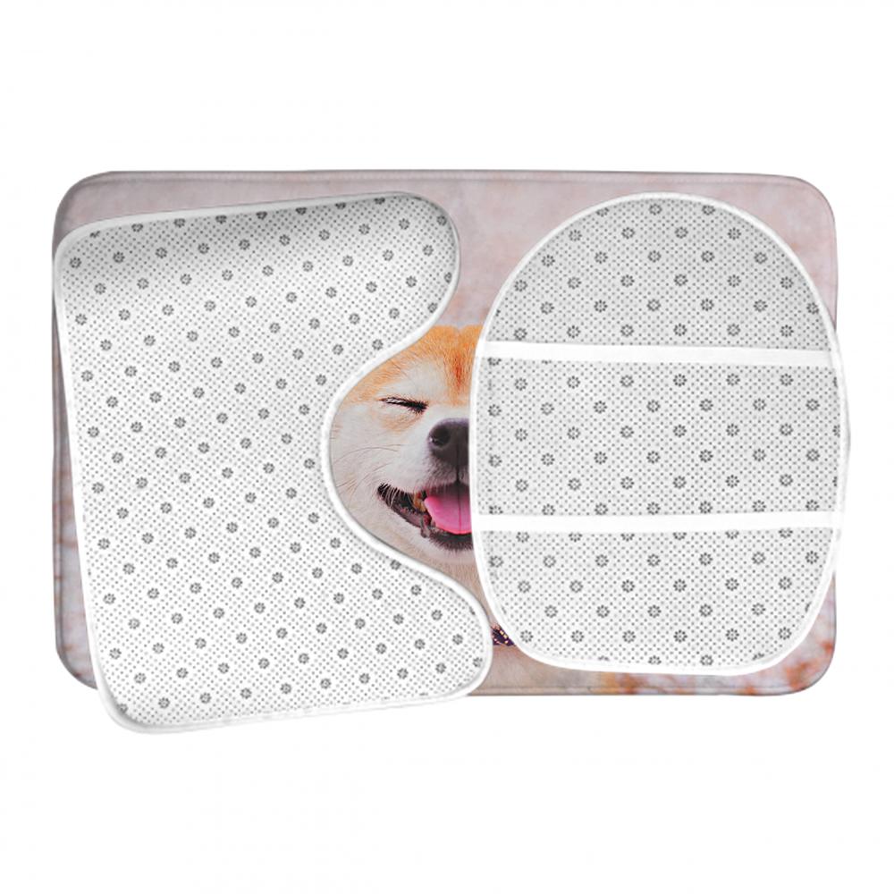 Custom Photo Bathroom Rug Set 3 Piece Personalized Non Slip Bath Mat Emporium Discounts