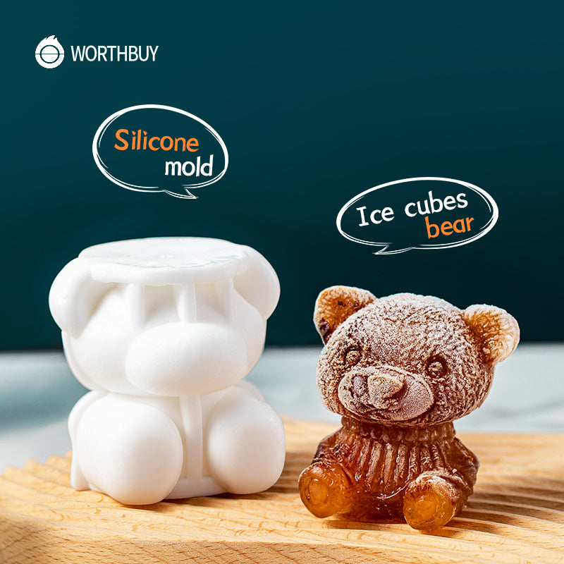 Cute Teddy Bear Silicone Mould Ice Cube Maker | Emporium Discounts