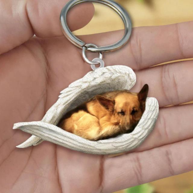 Dog Sleeping Angel Keychains Emporium Discounts German Shepards
