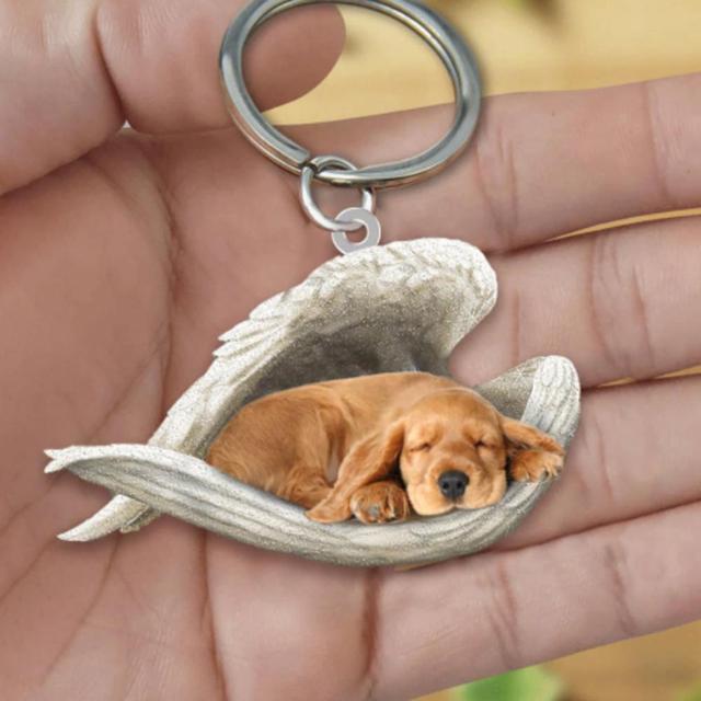 Dog Sleeping Angel Keychains Emporium Discounts