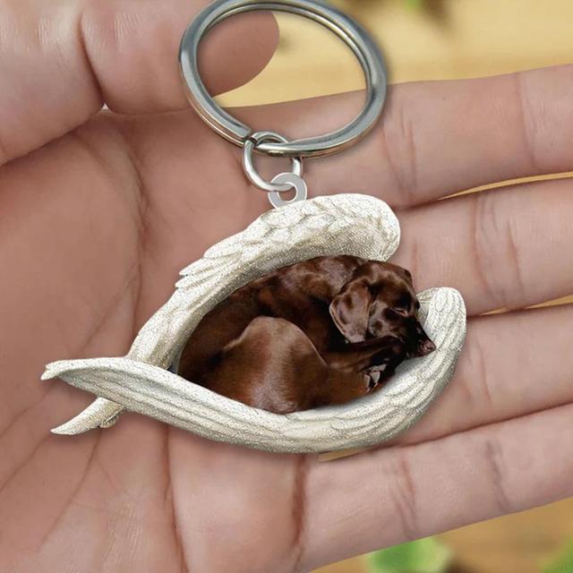 Dog Sleeping Angel Keychains Emporium Discounts