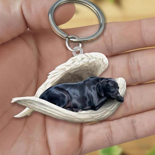Dog Sleeping Angel Keychains Emporium Discounts