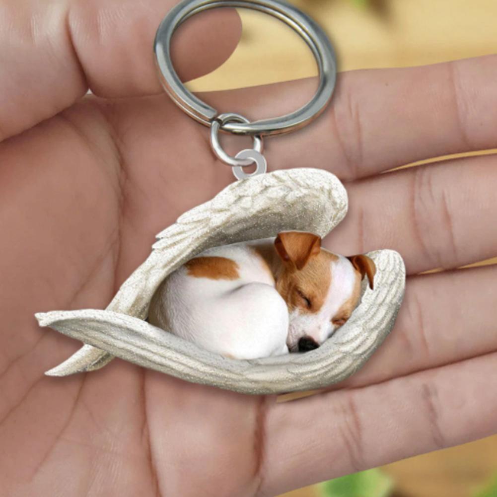Dog Sleeping Angel Keychains Emporium Discounts