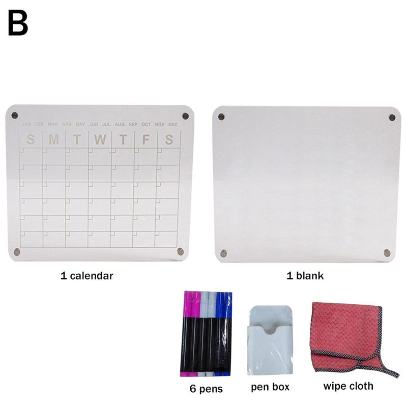  Acrylic Dry and Wet Wiping Board Writing Board Refrigerator Magnetic Weekly and Monthly Calendar Note Board Message Board Emporium Discounts 5 Daily Products Or Gadgets Per Day Products