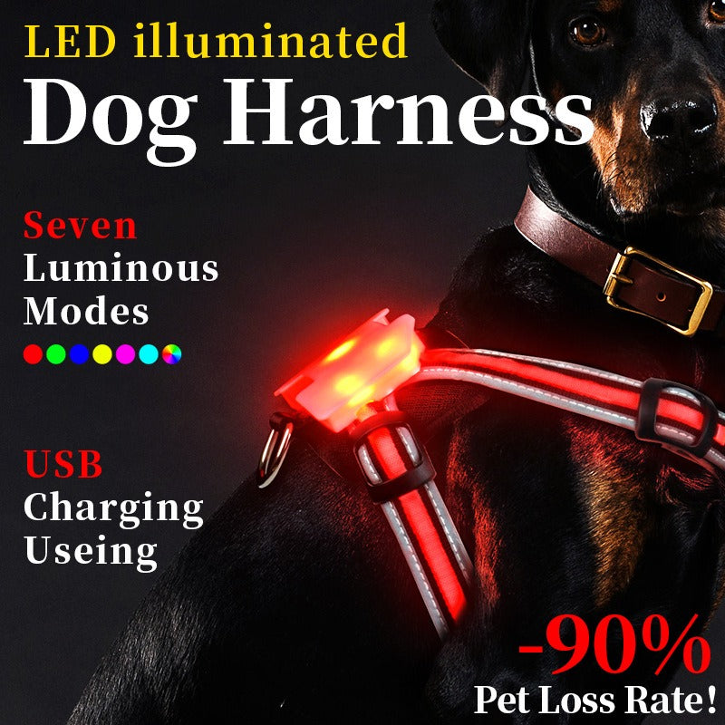 LED Luminous Chest Strap Explosion-Proof Night Dog Walking Vest Large Medium And Small Dog Harness Emporium Discounts 5 Daily Products Or Gadgets Per Day
