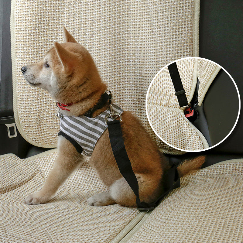 Dog car seat belt safety protector travel pets accessories dog leash Collar breakaway solid car harness