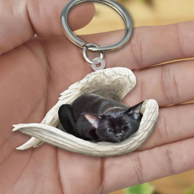 Dog Sleeping Angel Keychains Emporium Discounts cat