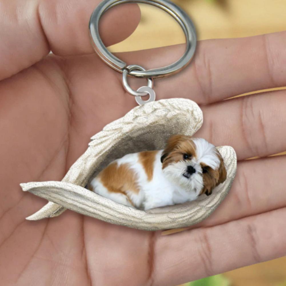 Dog Sleeping Angel Keychains Emporium Discounts