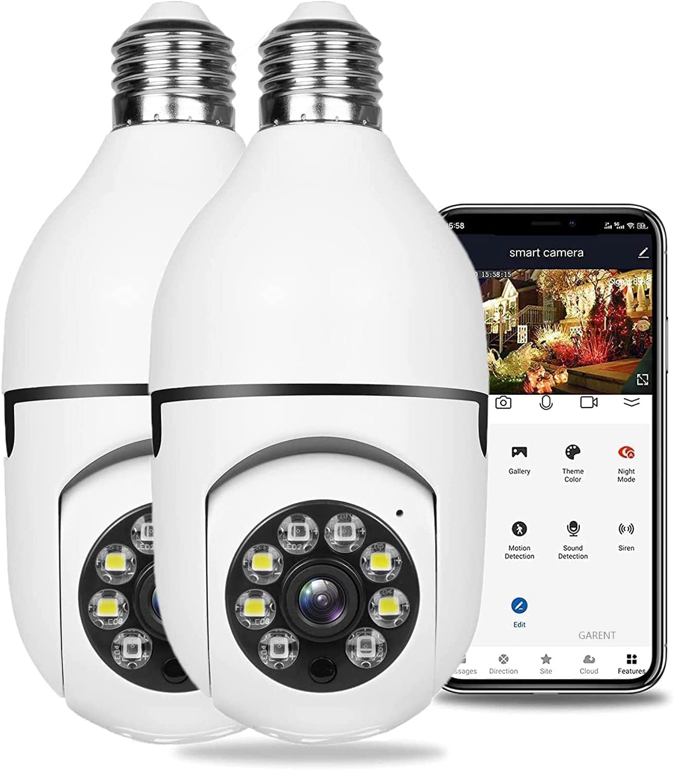 Introducing the Night Vision Security Camera! Perfect for home/office/warehouse/store security monitoring, it's a compact & easy-to-install light bulb camera. No hole drilling needed; just set it up and watch the baby, kids, spouse, & Grandma - all from your phone!